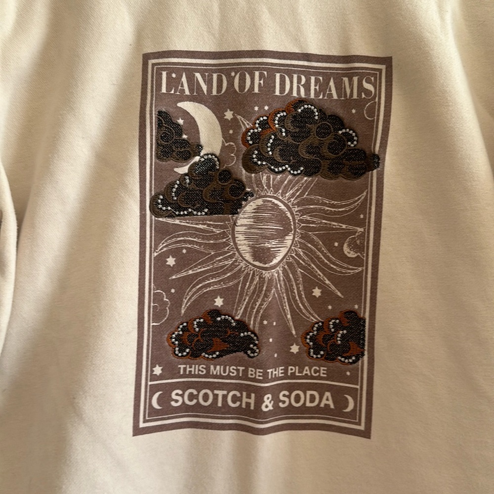 Scotch & Soda Beige Sweatshirt with Earthy Graphic - Picture 2 of 3